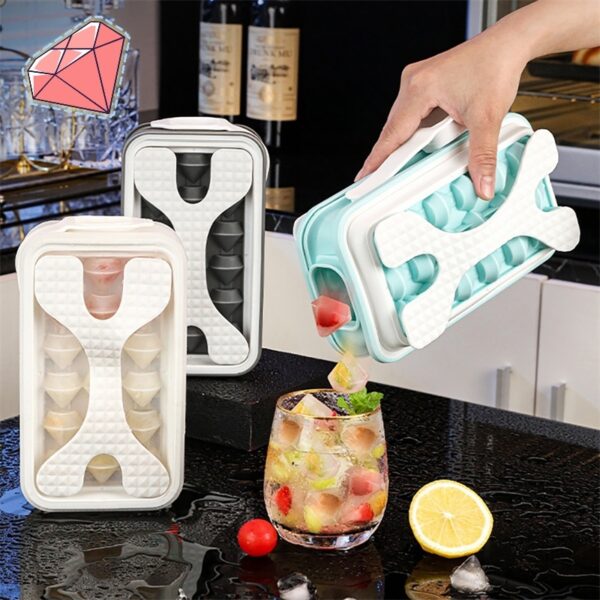 2-in-1 Portable Silicone Ice Ball Mold – Diamond Curling Ice Maker & Cube Mould - Image 2