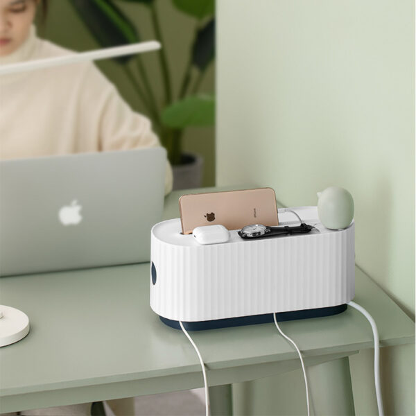 Power Strip Cable Storage Box – Anti-Dust Charger Socket & Wire Organizer - Image 5