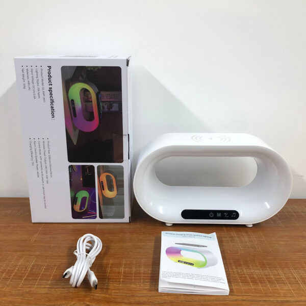 3-in-1 Smart LED Desk Lamp – APP-Controlled RGB Night Light, Wireless Charger & Alarm Clock - Image 6