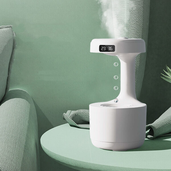 Bedroom Anti-Gravity Humidifier – Clock, Quiet Water Drop Aroma Diffuser & Large Capacity - Image 6