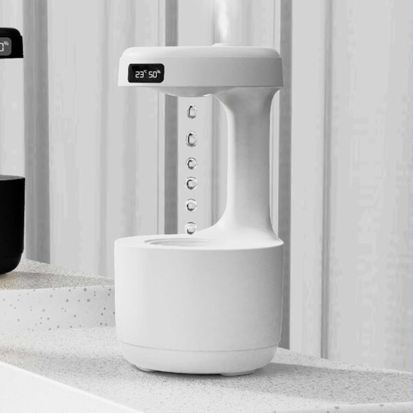 Bedroom Anti-Gravity Humidifier – Clock, Quiet Water Drop Aroma Diffuser & Large Capacity - Image 10