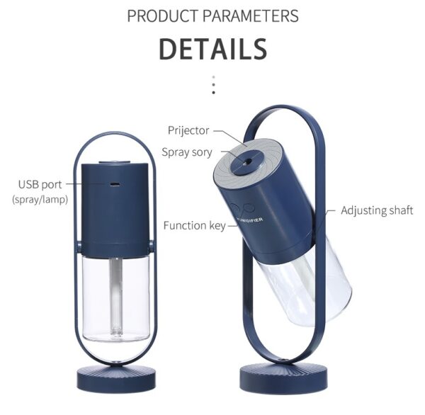 Magic Shadow USB Air Humidifier – Ultrasonic Mist Maker with Projection Night Light - Image 5