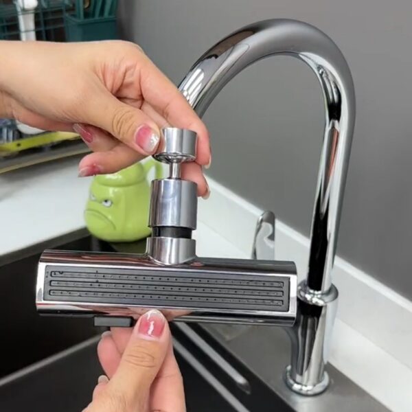 Waterfall Kitchen Faucet Nozzle – Universal Rotating, Splash-Proof & Multifunctional Extension - Image 10