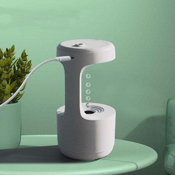 Bedroom Anti-Gravity Humidifier – Clock, Quiet Water Drop Aroma Diffuser & Large Capacity - Image 9