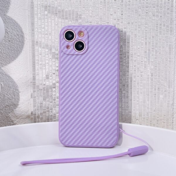 Rubik's Cube Carbon Fiber Ribbon Lanyard Phone Case Protective Case - Image 2