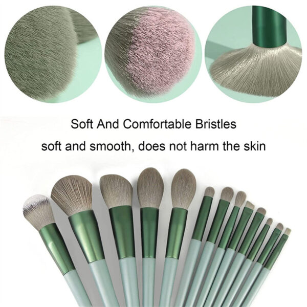 13-Piece Makeup Brush Set – Concealer, Blush, Powder, Eyeshadow, Highlighter & Foundation Brushes - Image 3