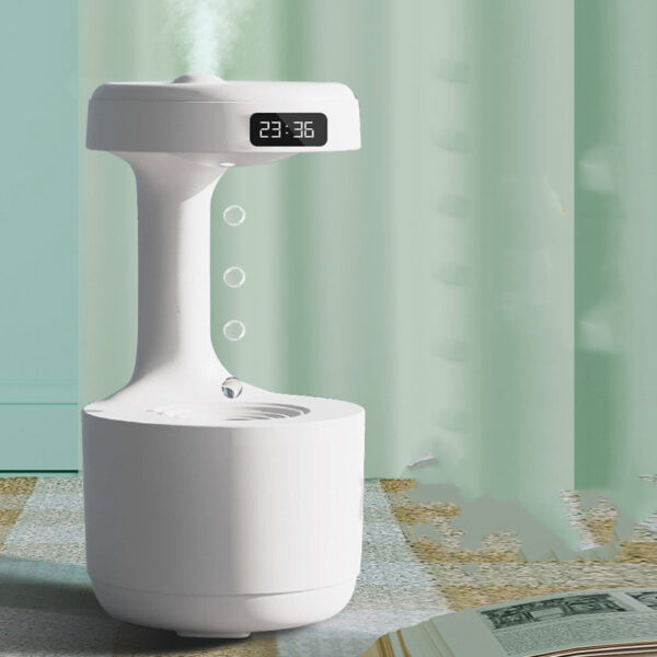 Bedroom Anti-Gravity Humidifier – Clock, Quiet Water Drop Aroma Diffuser & Large Capacity - Image 7