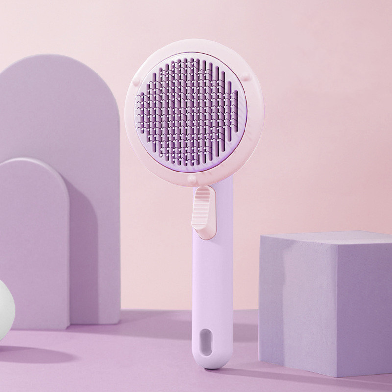 New Pet Cat Brush – Handheld Self-Cleaning Steel Comb for Hair Removal - Image 9